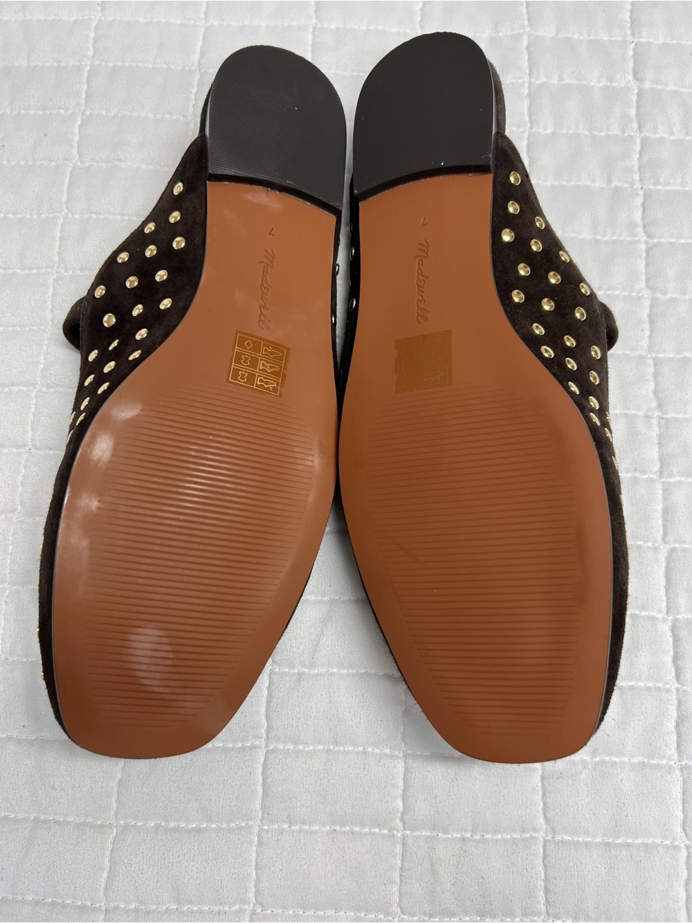 Madewell The Greta Ballet Flat Mule Studded in Dark Carob Brown Size 7 - Picture 10 of 11